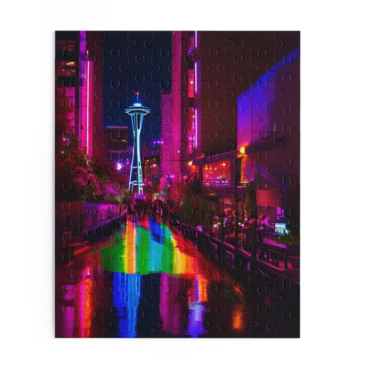 Pride Decor Seattle LGBTQ Puzzle Celebrate Pride Rainbow