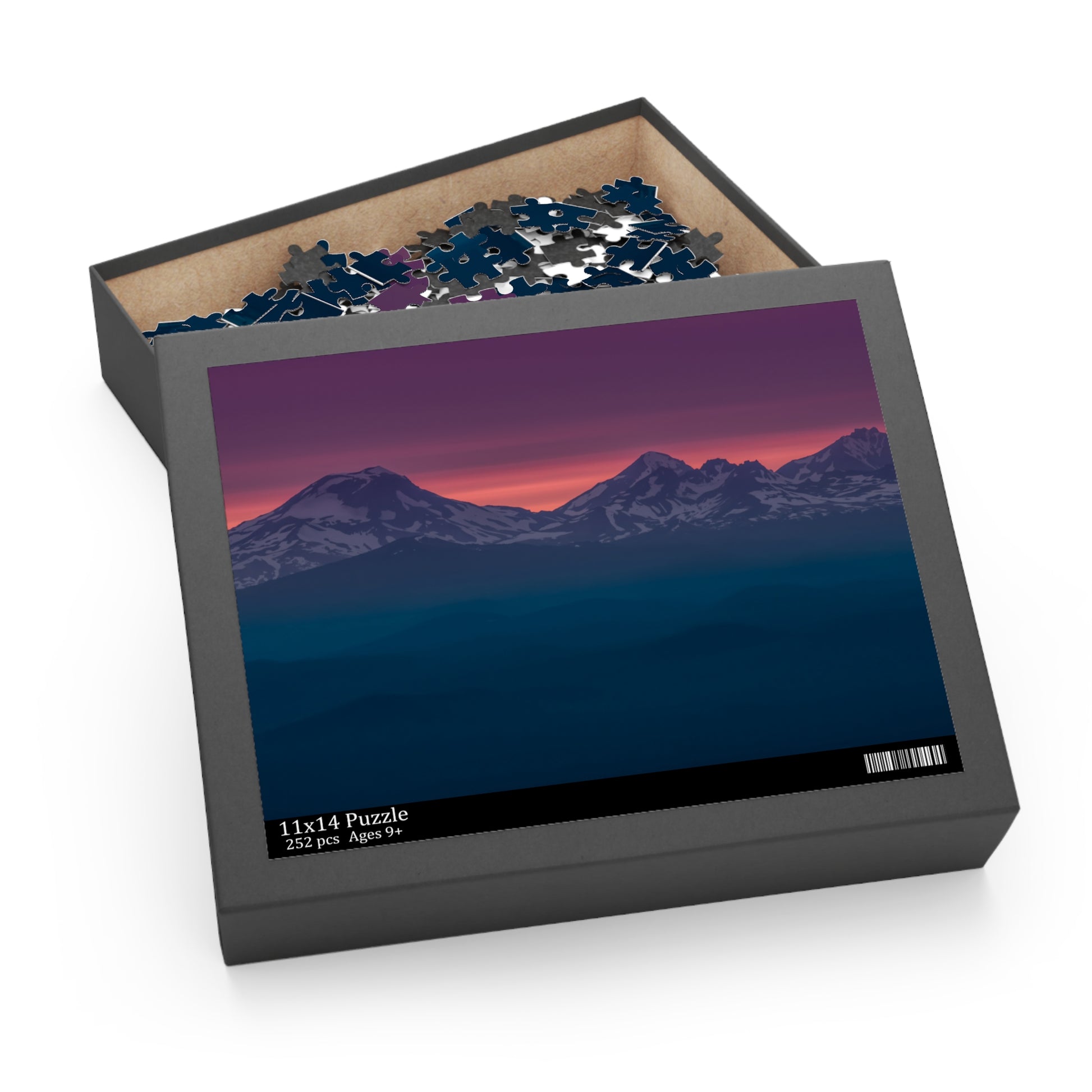 Three Sisters Mountains Oregon Puzzle (120, 252, 500-Piece), PNW Three Sisters Mountains Puzzle, Sunset Cascade Mountains Puzzle Bend Oregon