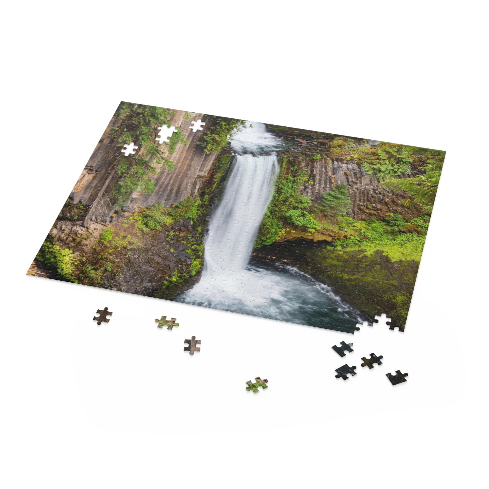 Tokatee falls Oregon PNW Puzzle 120, 252, 500-Piece, Pacific Northwest Waterfalls Puzzle, Tokatee Falls Oregon Puzzle Umpqua River