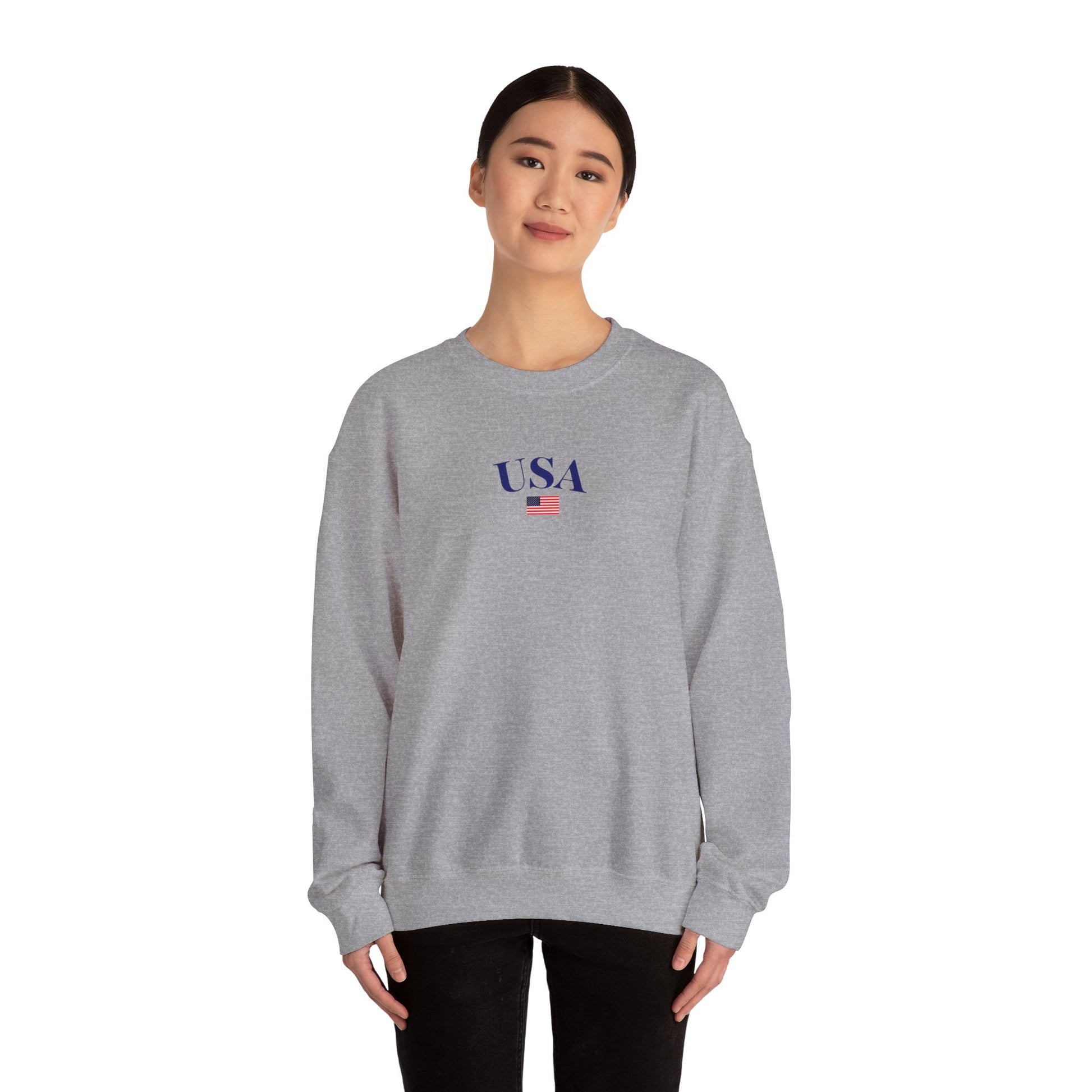 USA Flag Crewneck Sweatshirt Fourth of July Simple Cute Celebrate America