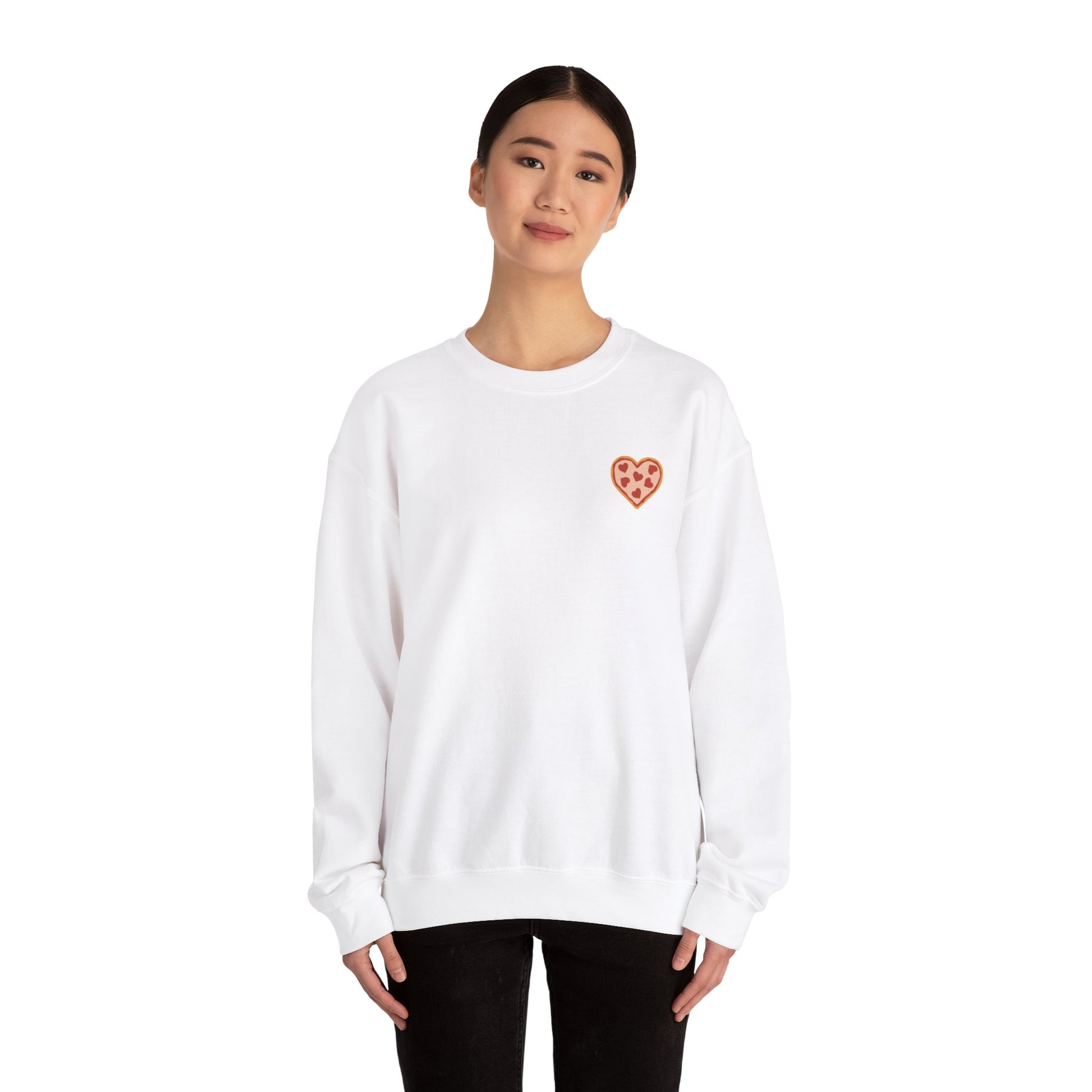 Pizza is my valentine crewneck sweatshirt cute pizza v-day valentines day sweatshirt crewneck anti-valentines day pizza is my valentine day crewneck sweatshirt