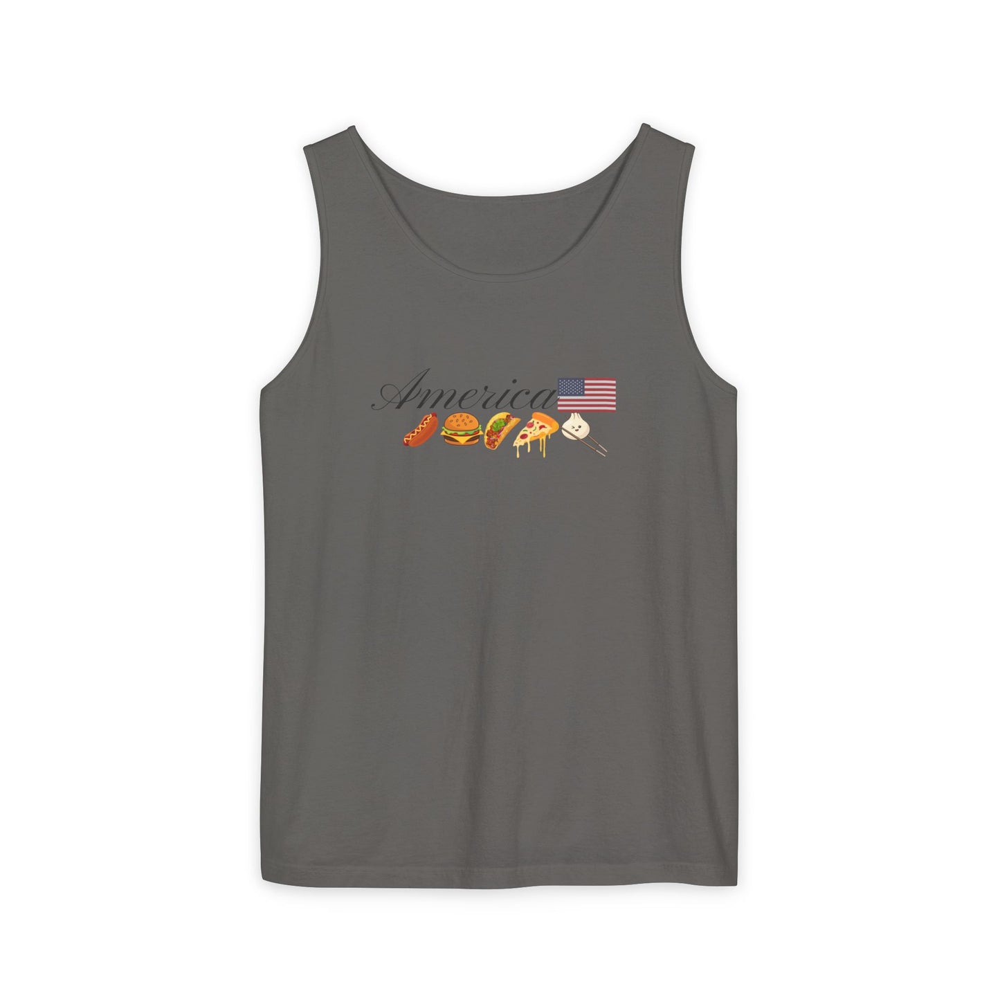 Fourth of July Foodie Tank We're All americans USA