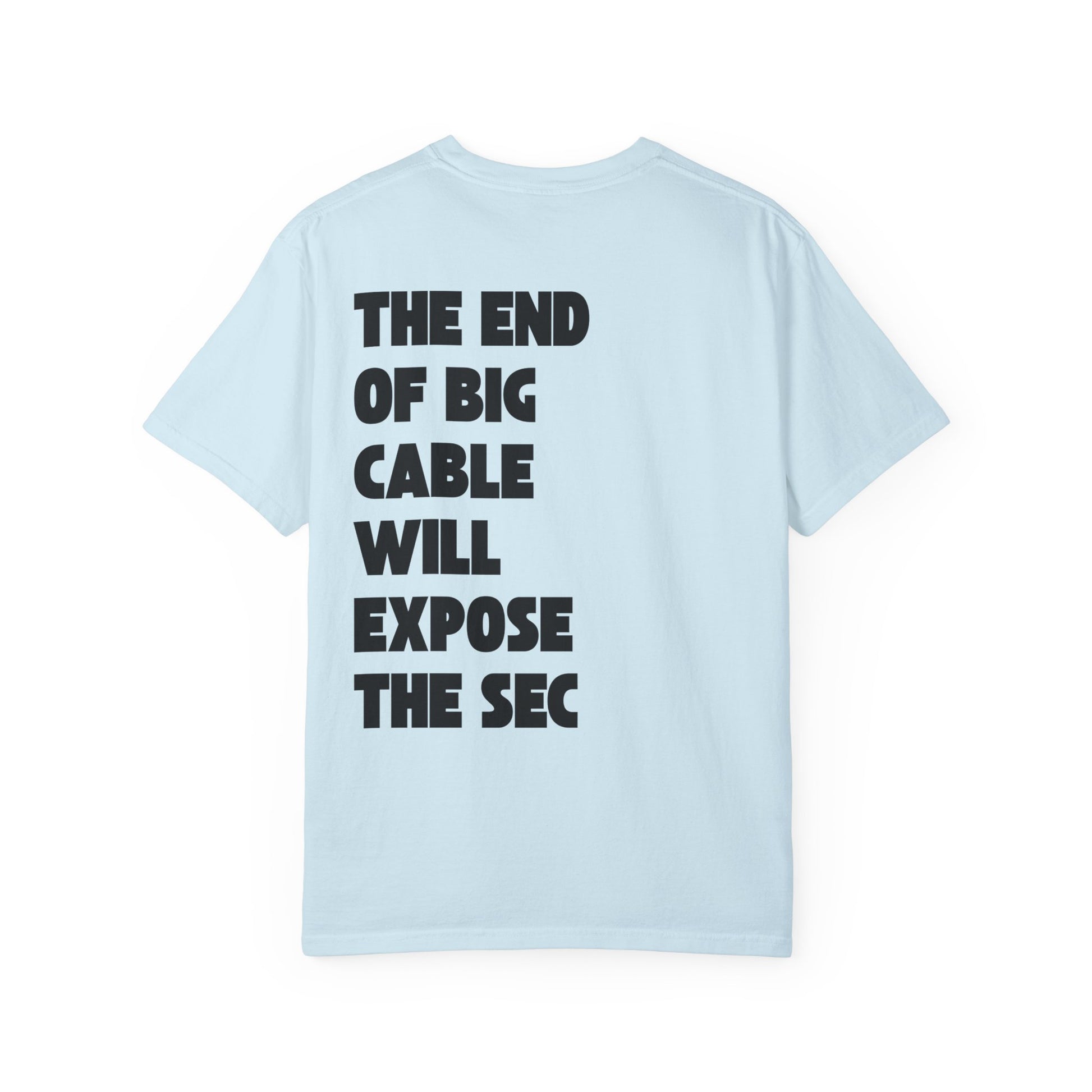Bay blue Hot Take Tee featuring “Change My Mind” and SEC commentary, perfect for bold football fans on game day.