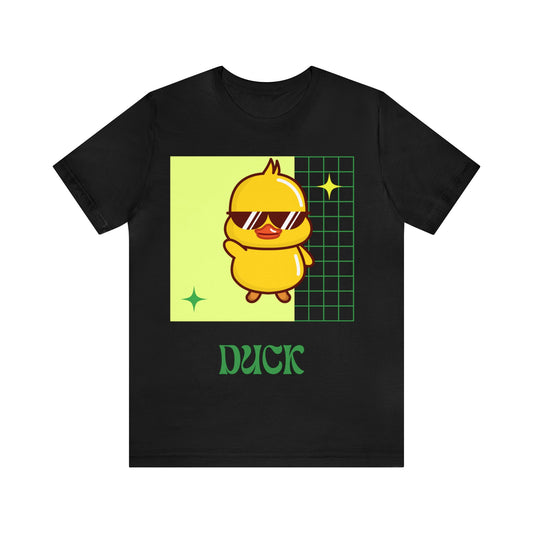 Black Cute Duck Graphic T-Shirt with bold duck illustration and classic game-day style.