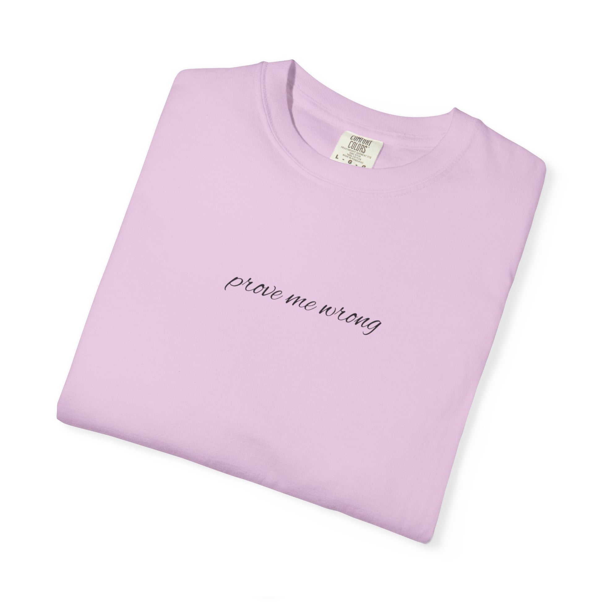 Blossom pink tee with bold black hot take graphics, styled for expressive fans who love college football drama.
