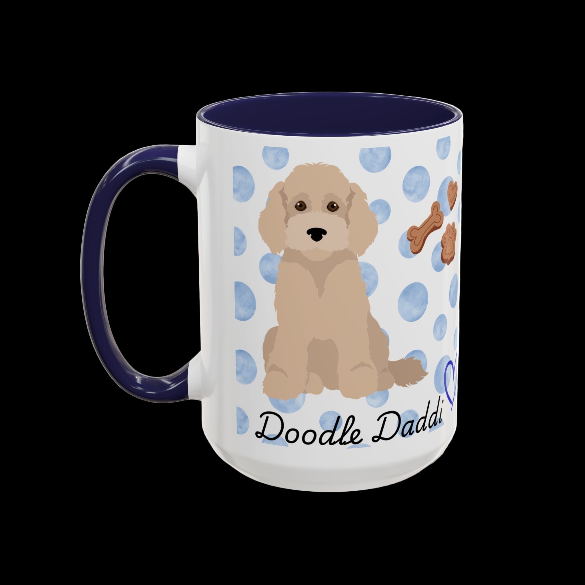 Cute blue doodle daddi coffee mug