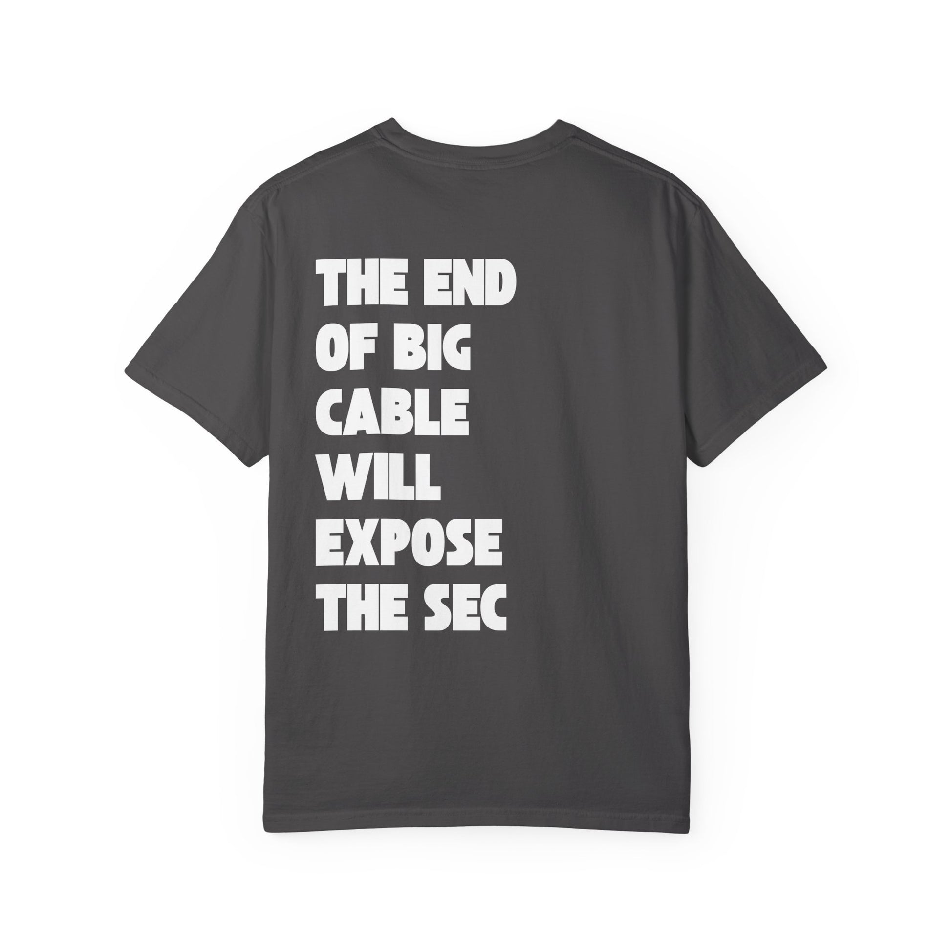 Heather gray tee with black hot take graphics, styled for college football fans with strong opinions.