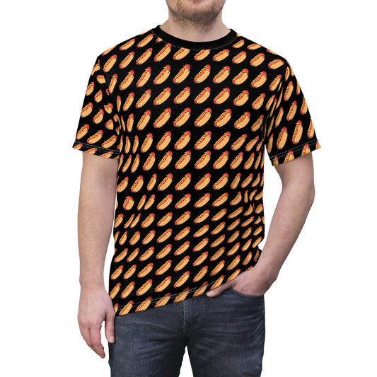 Hot dog shirt all over print fourth of july food apparel bbq