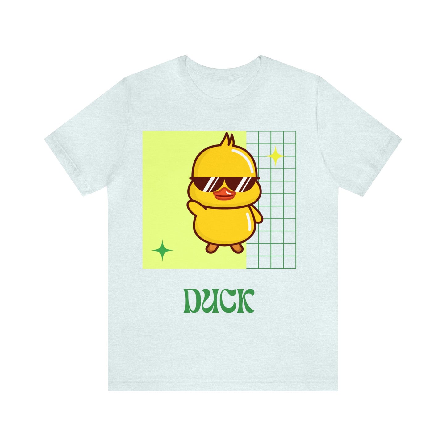 Ice Blue Cute Duck Graphic T-Shirt featuring a cool-toned, standout style perfect for game-day outfits.