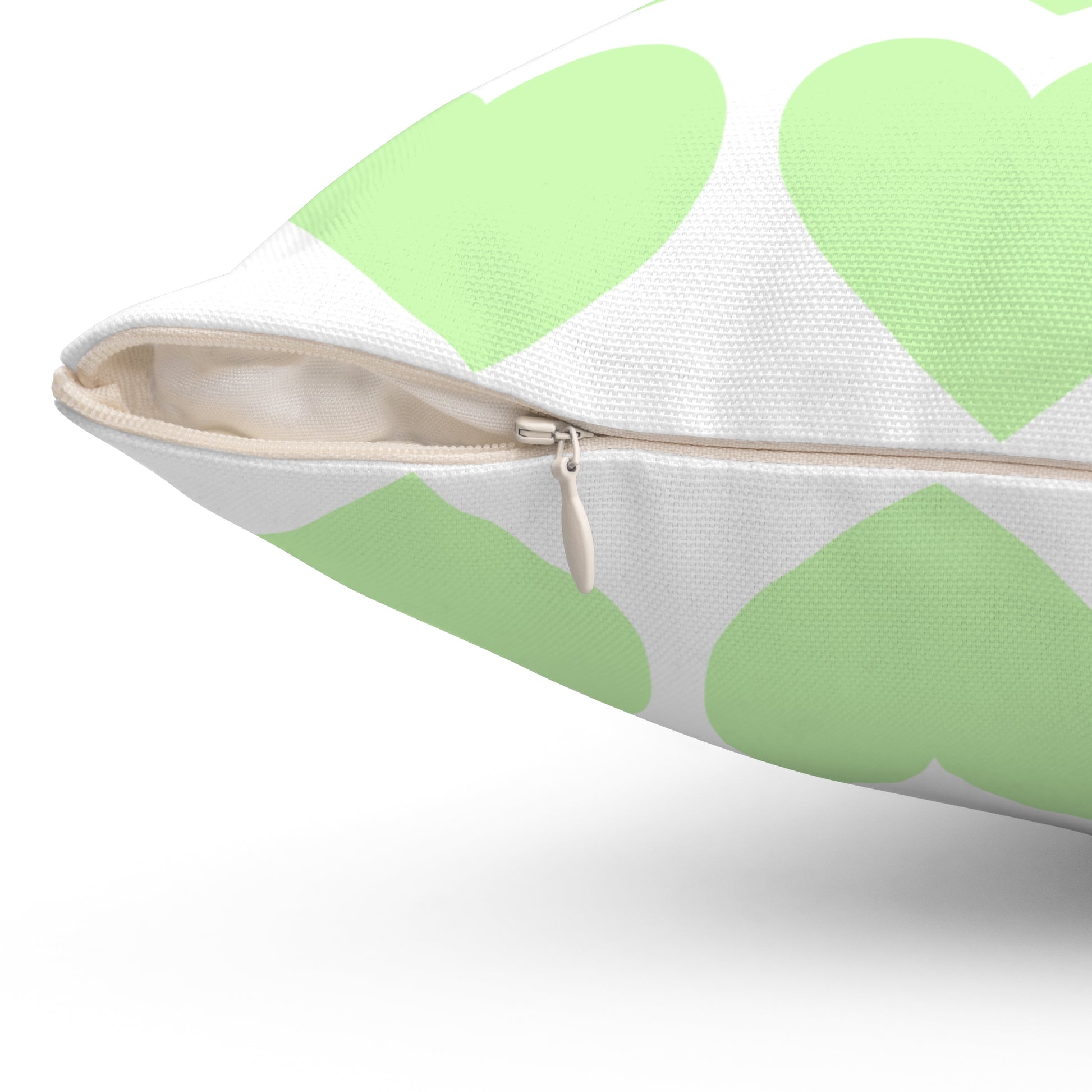 Cute pastel throw pillow bringing playful charm to a college living space