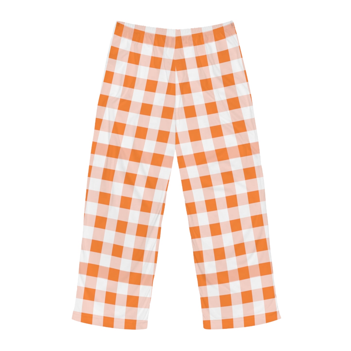 Back view of black and orange plaid pajama pants—cozy fit perfect for Corvallis tailgates and Christmas mornings