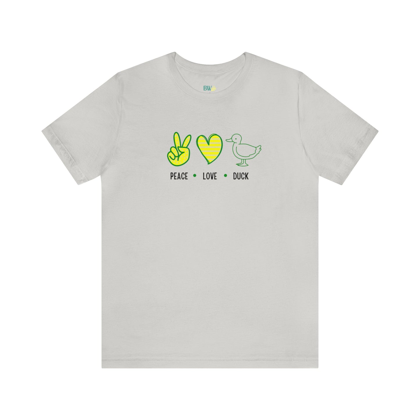 Peace Love Duck T-Shirt styled at a stadium with fans cheering in the background, creating an electrifying game-day vibe.