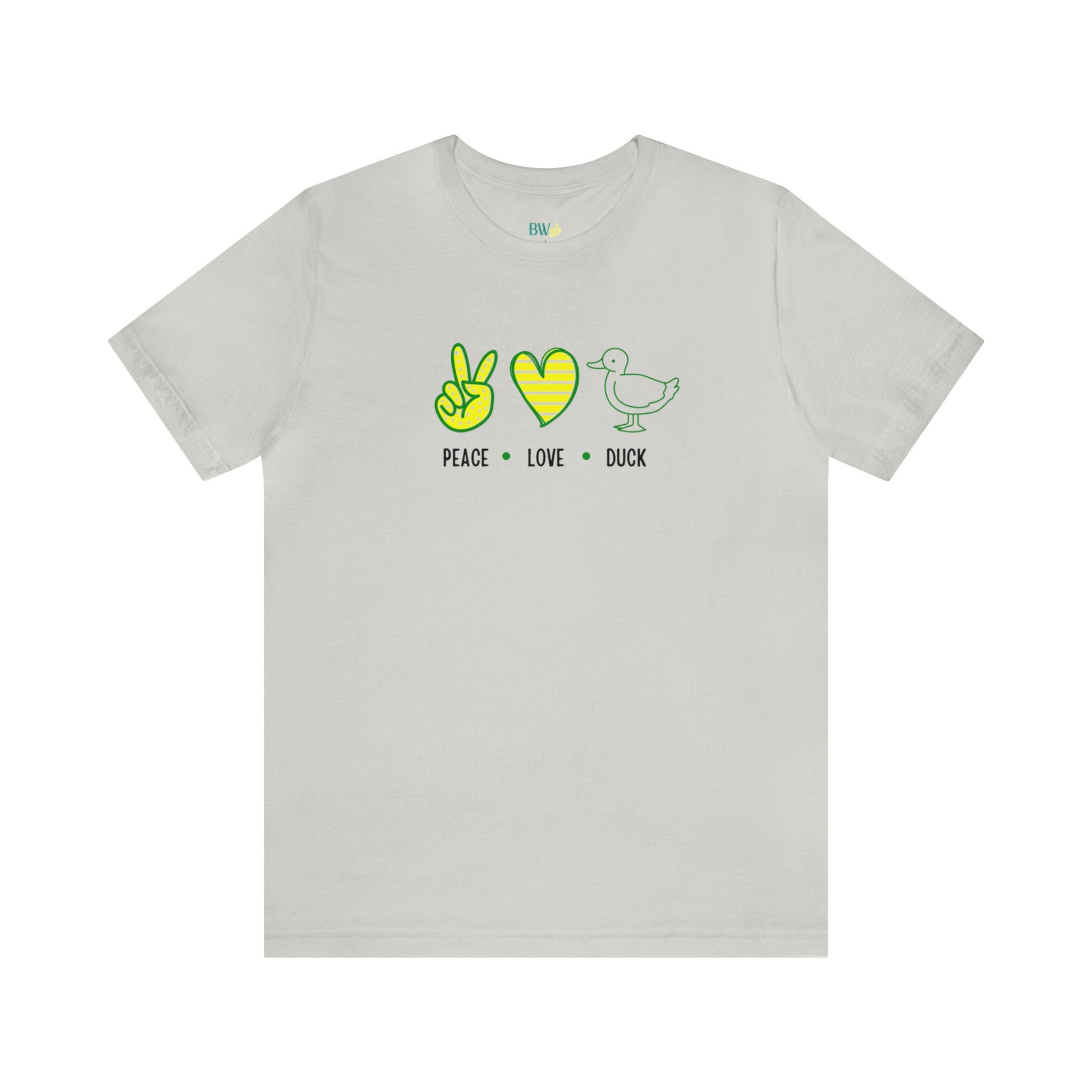 Peace Love Duck T-Shirt styled at a stadium with fans cheering in the background, creating an electrifying game-day vibe.