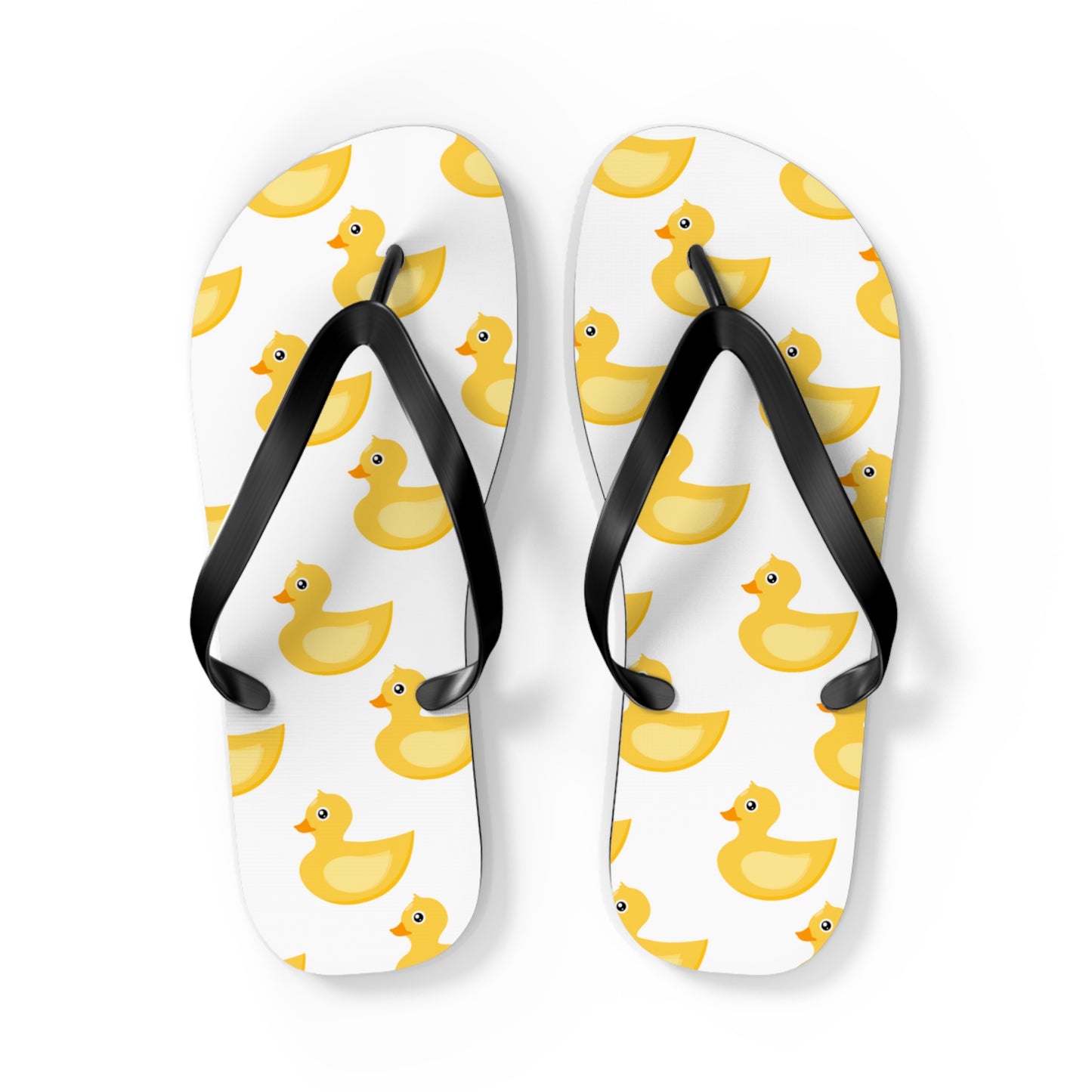 Yellow Duck Flip-Flops styled on the sand, bringing playful fan energy to beach outings.