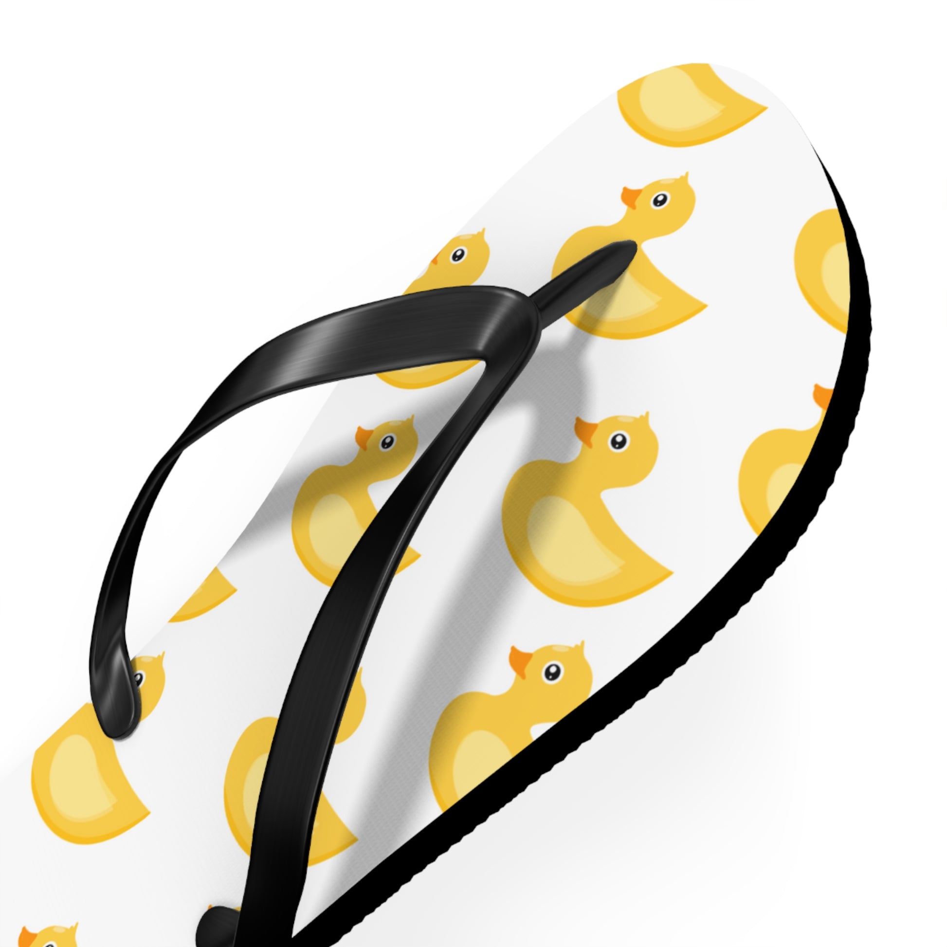 Yellow Duck Flip-Flops used at a football tailgate, blending summer vibes with game-day