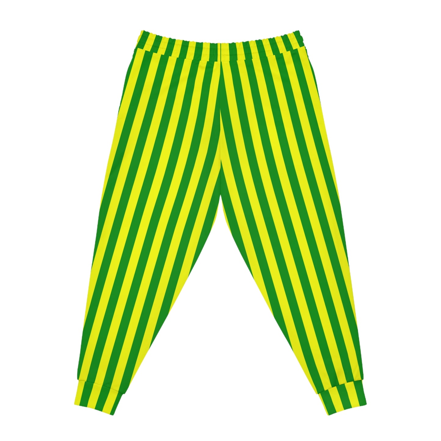 Yellow & Green Gameday Joggers worn at a football stadium, delivering effortless fan style with bold school colors.