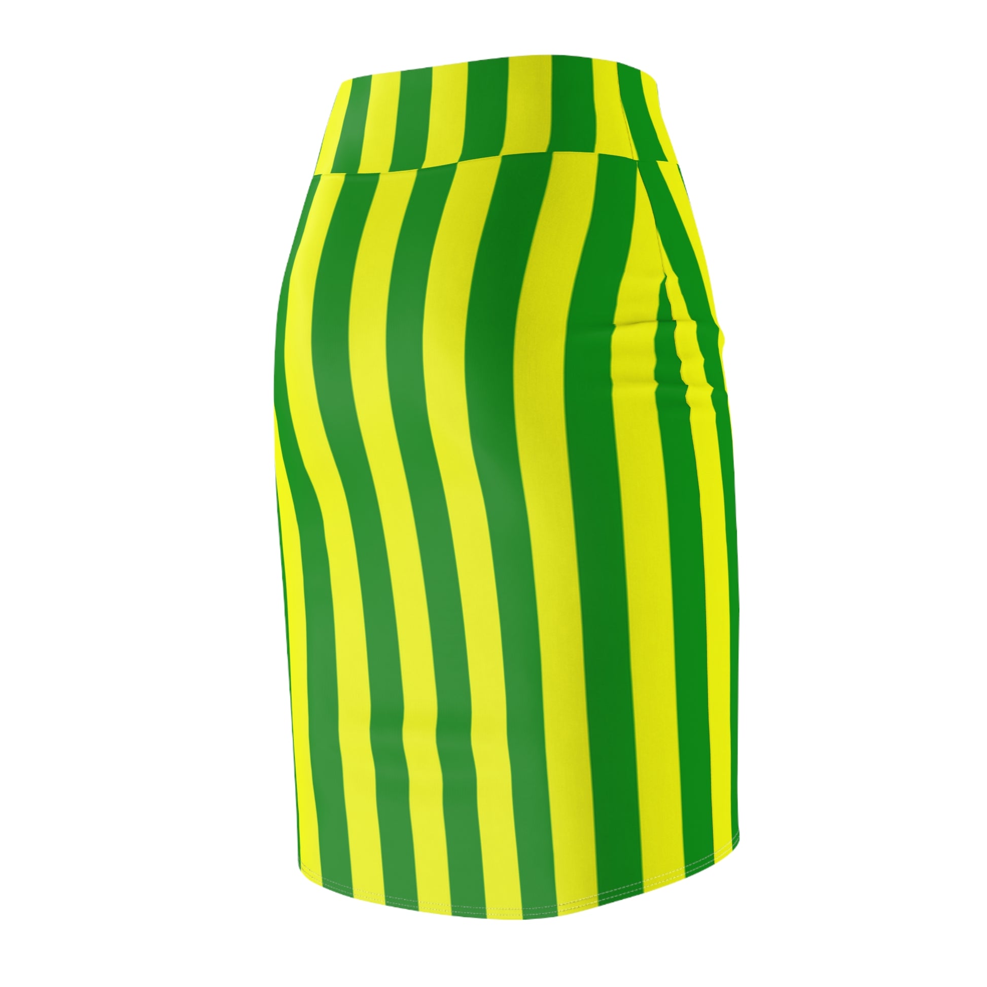 Yellow & Green Striped Gameday Skirt styled for everyday wear, proving game-day fashion is versatile beyond the stadium.